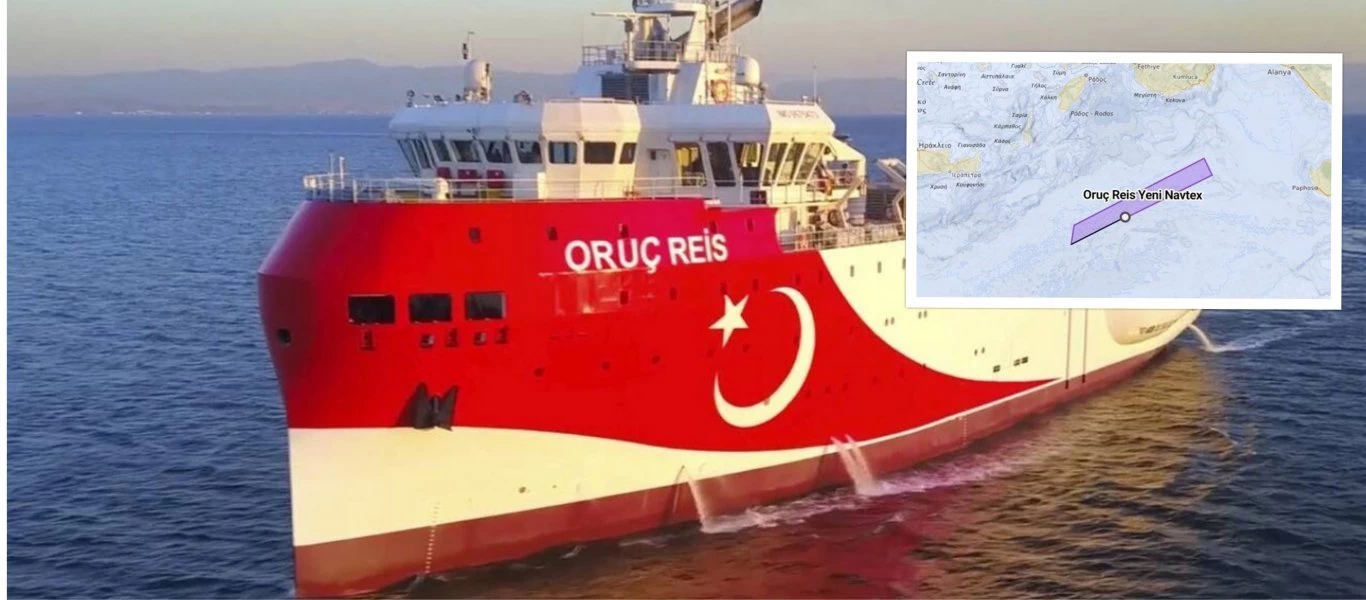 Νέα NAVTEX για το Oruc Reis - Στην ελληνική υφαλοκρηπίδα μέχρι 27 Οκτωβρίου - «Mία ανάσα» από τη Ρόδο!